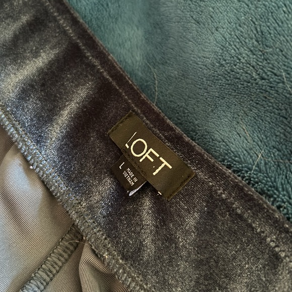 Blue velvet pants by loft - Picture 4 of 4